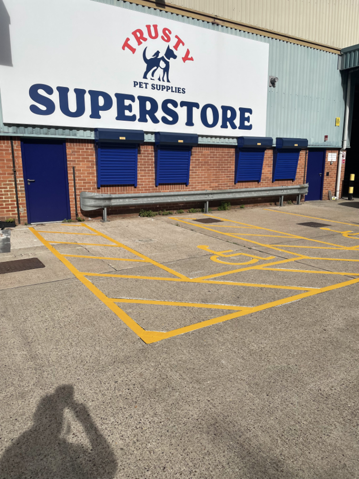 Disabled bays marked out by Conway Markings